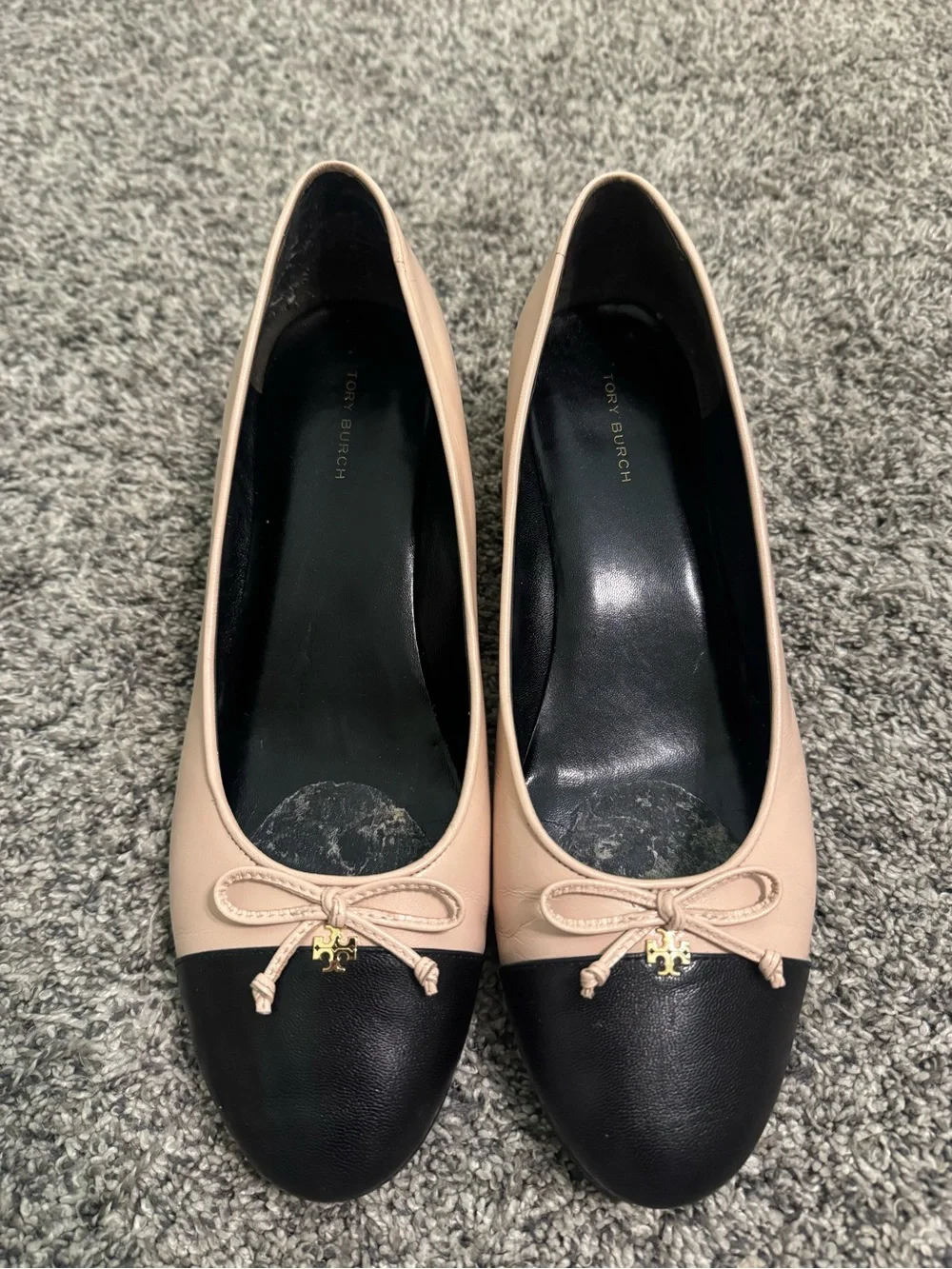 Tory Burch Cap Toe Ballerina Pump Retail $325